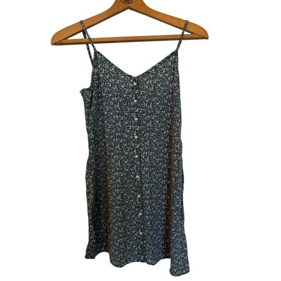 aerie Other - Aerie Blue Floral Button Swing Flowy Dress Size M.
